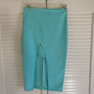 Tiffany blue pencil skirt